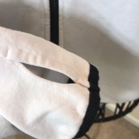 PINK Victoria’s Secret White Gray & Black Zippered Hoodie - Picture 7 of 8